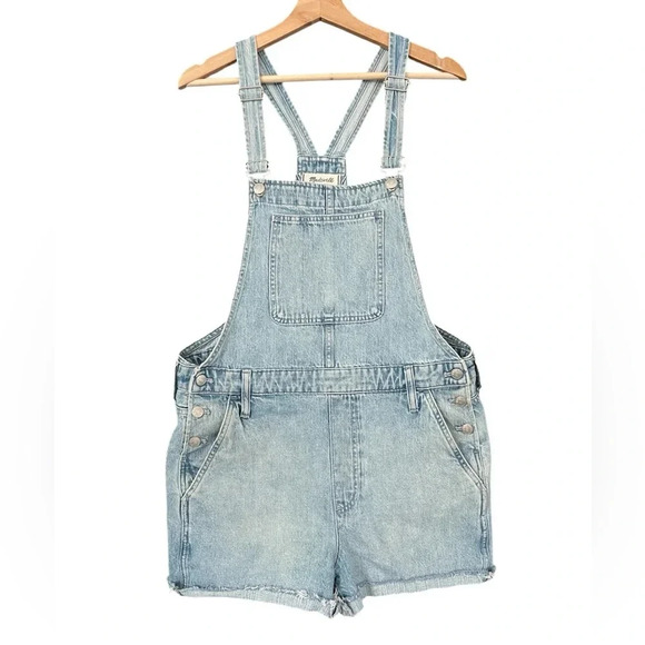 MADEWELL Adirondack Short Overalls in Phillips Wash SIZE Large - Picture 4 of 9